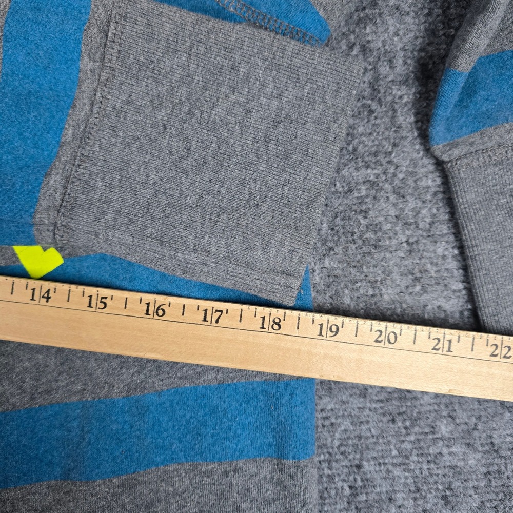 American Eagle Outfitters Striped Sweatshirt Blue Gray Yellow Logo‎ XL TG - Picture 8 of 12